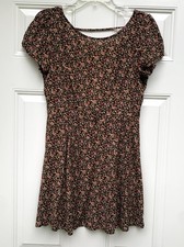 Forever 21 Women's Y2K Sundress Size M Floral Print Boho Short Sleeve