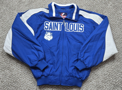 Vtg St. Louis University Billikens Jacket SMALL Majestic Brand Lined SLU Mascot