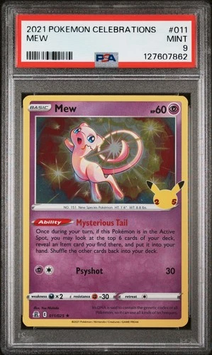 2021 POKEMON CELEBRATIONS #011 MEW PSA 9