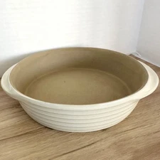 Pampered Chef Family Heritage Stoneware 8" WHITE ROUND MINI BAKER Dish #1337