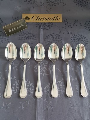 Christofle Malmaison 6 Große Löffel Tisch- Versilbertes Metall