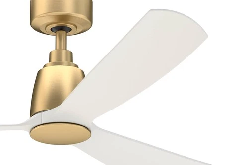 52" Fanimation Kute Satin Brass Damp Rated Smart Ceiling Fan - Picture 4 of 10