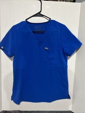 FIGS Royal Blue Catarina Scrub Top Size Small Gently Used