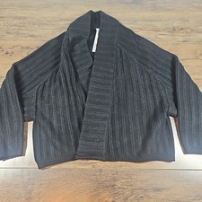 Lululemon Cardigan Womens M/L Twin Rib Sweater Wrap Black LW3EQOS