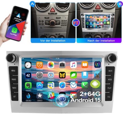 CarPlay Android 15 64GB Autoradio Für Opel Vivaro B Corsa C D GPS Navi WIFI RDS