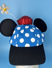 Disney Parks Authentic Minnie Mouse Ears Baseball Cap for Adults Flower NEW READ