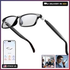 AI Translation Smart Glasses – 100+ Languages Real-Time Interpreter, Bluetooth 5