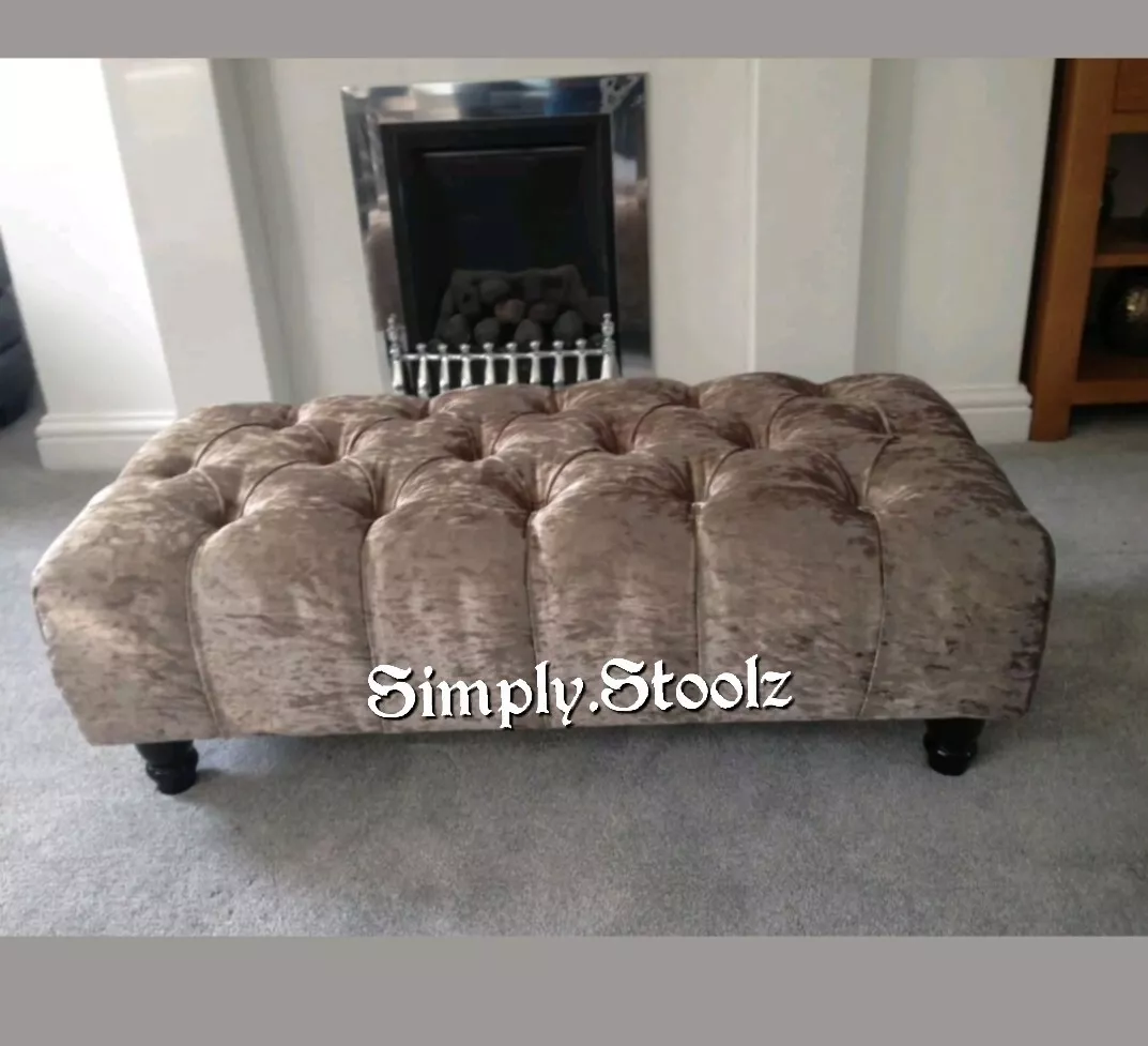 Mink velvet ottoman deals