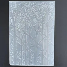 Merry Christmas Forest Tree Embossing Folder for Card Making Floral DIY Plastic
