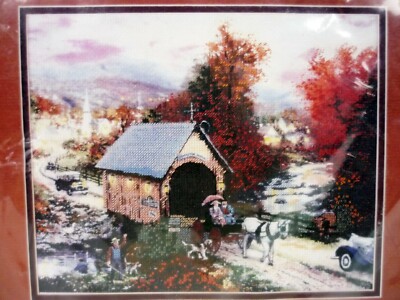Thomas Kincade Cross Stitch Kit Country Memories 10'' x 8'' Candamar Designs 50962