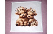 Cute Highland Cow theme Dish Towel, 12x12, FREE ship, hand towels, bath, choice