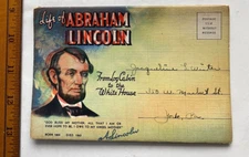 1934 Life of Abraham Linclon Postcard Folder. 18 Views