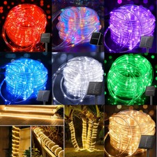 Solar Outdoor Rope Fairy Light 8Modes for Camping Party Patio Porch Garden Decor