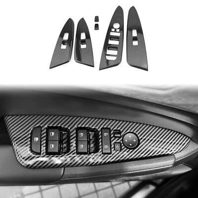 Carbon Fiber ABS Window Lift Switch Panel Cover Trim For Kia Sportage 2023-2025