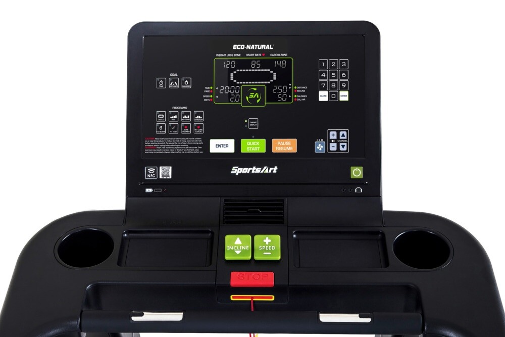 New SportsArt T676 Eco-Natural Status Cardio Motorized Touchscreen Treadmill 