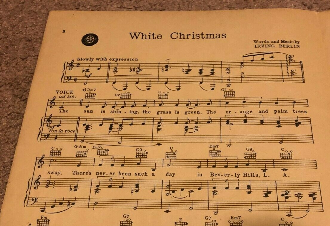 Vintage 1942 WHITE CHRISTMAS Sheet Music A Holiday Favorite!! Irving Berlin | eBay vintage-1942-white-christmas-sheet-music-a-holiday-favorite-irving-berlin-ebay