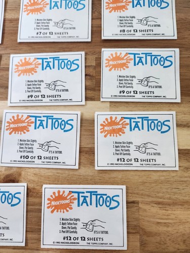 Lot Of 17 1993 Topps Nickelodeon Nicktoons temporary tattoos Ren Stimpy Rugrats - Picture 5 of 5