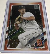 2022 topps series 1 Beau Burrows RC Orange Foilboard /299 Detroit Tigers Base 