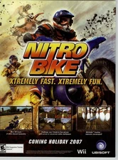 Nitro Bike Multiplayer Nintendo Wii Video Game 2007 Vintage Print Ad Poster