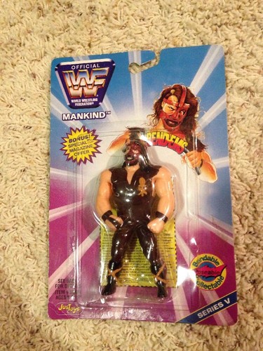 1997 Just Toys WWF Wrestling Bendable Mankind  Fig...