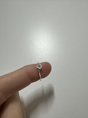 Pandora Clear Tilted Heart Solitaire Ring Size 48 UK