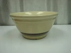 Vintage McCoy Stamp Error Large 10" Pottery Oven Ware Mixing Bowl w/Brown Stripe