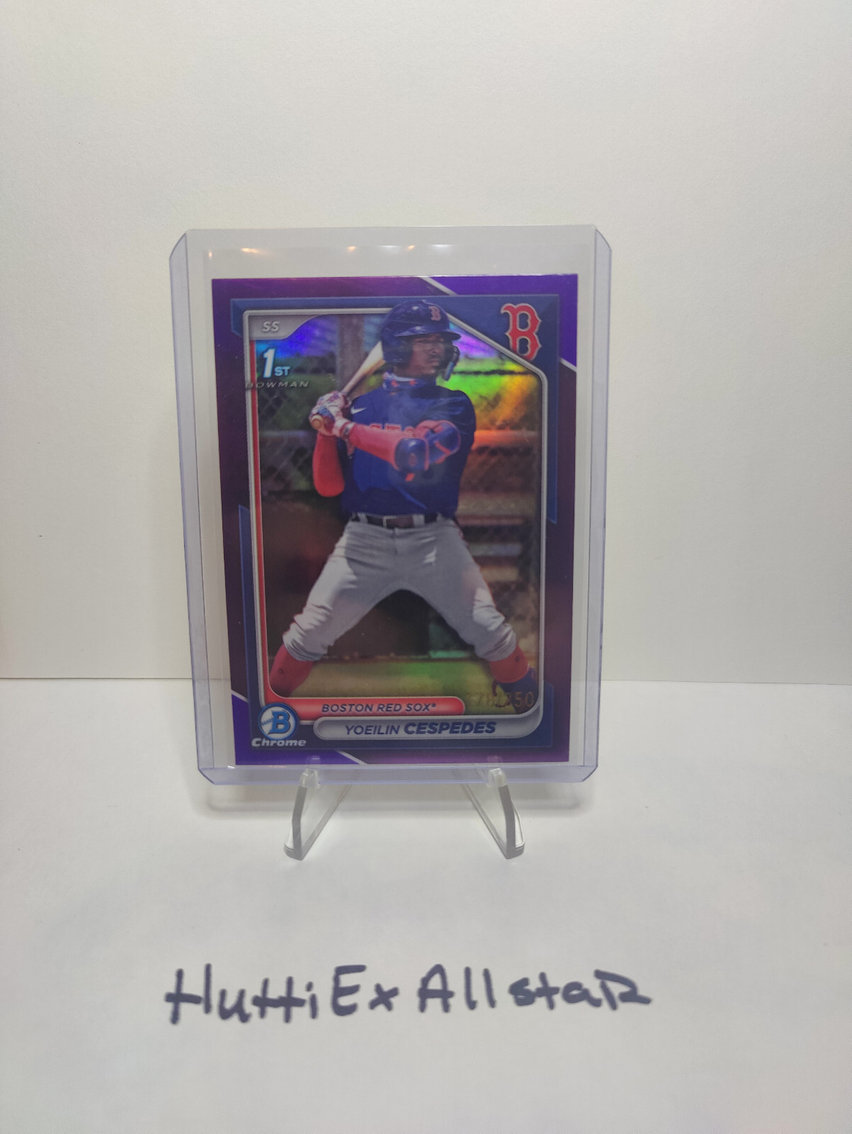 2024 Bowman - Chrome Prospects Purple Refractor #BCP-139 /250 Yoeilin Cespedes