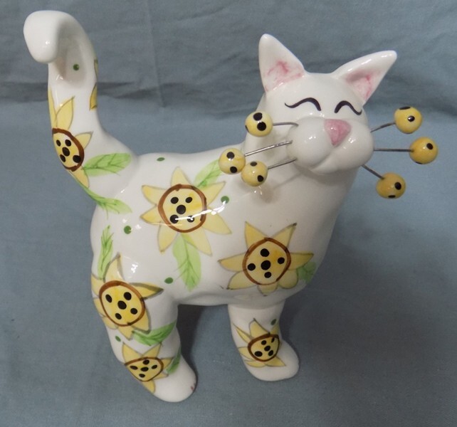 Amy Lacombe Sunflower WhimsiClay Cat Whillitts Design 2002