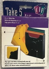 TAKE 5 Vintage 3.5” Floppy Disk Folding Storage Disk Pop Up Case Box New NOS