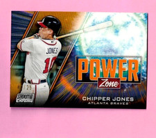 Chipper Jones 2020 Stadium Club Chrome Power Zone Orange Refractor #d /25 A715