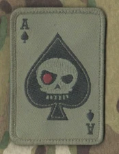 CJSOTF-A AFGHANISTAN NATIONAL ARMY ANASOC vêlkrö OD PATCH: ACE Terminator Skull