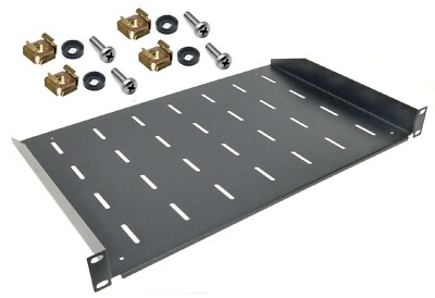 1 HE 19'' Rackablage, 30 cm tief, Fachboden Trägereinschub Rackwanne Rack Ablage