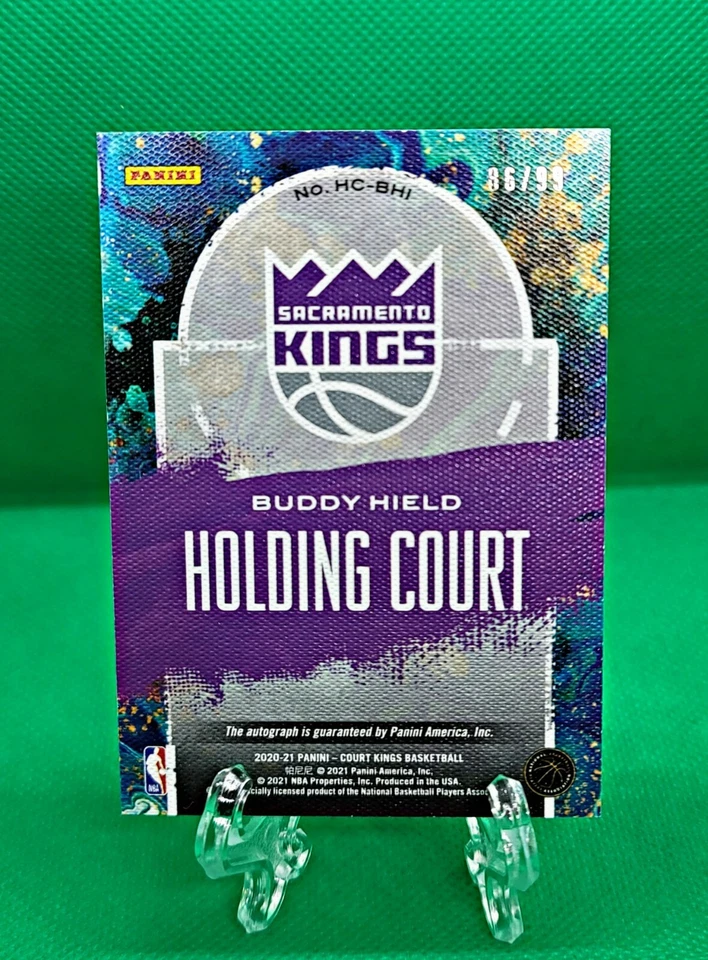 2020-21 Buddy Hield Signed Card Holding Court *Only 99 Made* - Image 2 of 2