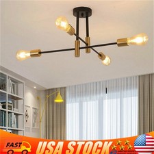Modern Sputnik Chandelier Ceiling Fixture Gold Pendant Lamp Living Room Lights