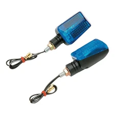 K&S Technologies 25-8041 MARKER LIGHTS, MINI-STALK, BLACK (S/F) BLUE