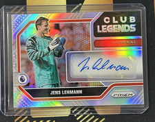 Panini PRIZM EPL Arsenal London JENS LEHMANN Silver Prizm Club Legends Auto /99