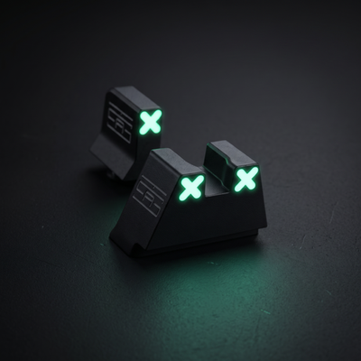 TSA® XXX Glow Iron Sights Fits GLOCK® G43 G43X G48 MOS Co-Witness