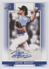 2019 Leaf Perfect Game National Showcase Blue 14/15 Hunter Barnhart Auto 1b3