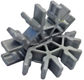 (200) K&rsquo;NEX Silver Gray Metallic 4‑Way 3D Connectors &ndash; USED OEM &ndash; Standard