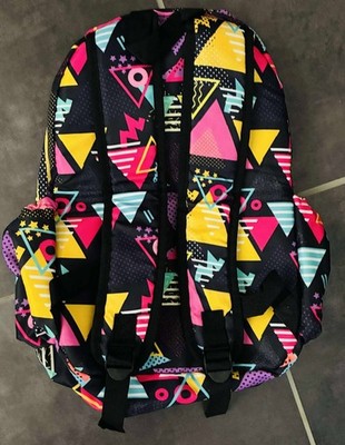 90s Retro Themed Neon Shapes Patterned Zip-Up Backpack | eBay 90s Retro Themed Neon Shapes Patterned Zip-Up Backpack | eBay