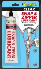 STAR BRITE Snap & Zipper Lubricant - Clear, Non-staining for Clothes, Bags,