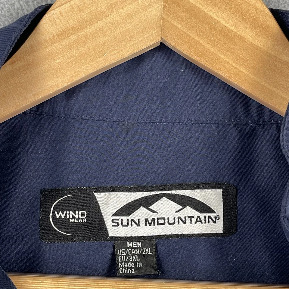 Sun Mountain Jacket Mens XXL Navy Blue 1/4 Zip Golf Performance Pullover Wicking - Image 3 of 4