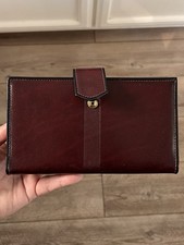 Vintage Imperiana Leather Checkbook Wallet Burgundy Set Never Used with Inserts