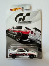 HOT WHEELS 2017 Gran Turismo Nissan Skyline GT-R R34 #1/8 White
