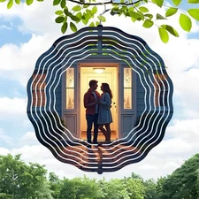 3D Metal Hanging Wind Spinners - Design Wind Chimes for Yard & Garden Serene