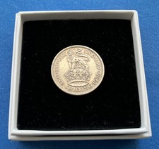 1936 KING GEORGE V SILVER (0.500) ONE SHILLING COIN 90TH BIRTHDAY AND GIFT BOX