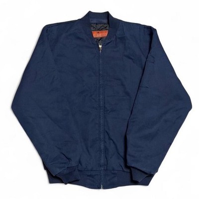 Vintage 90s Red Kap Navy Full Zip Team Bomber Work Jacket Men s Size L Talon Zip
