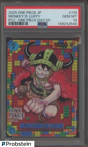 2025 One Piece JPN PCC One Piece Day '25 #110 Monkey D. Luffy PSA 10 GEM MINT