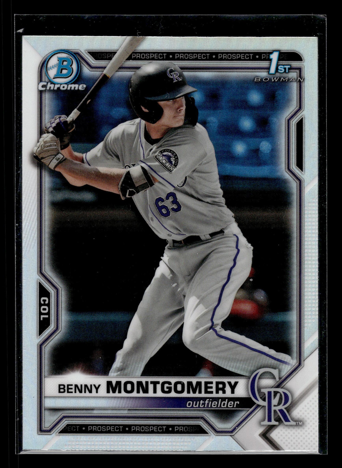2021 Bowman Draft #BDC-84 Benny Montgomery Chrome Refractor RC Rookie Card TCCCX