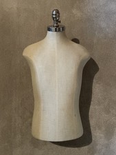 Male Vintage Cloth Mannequin Torso Store Window Display Clothing Hat 25"